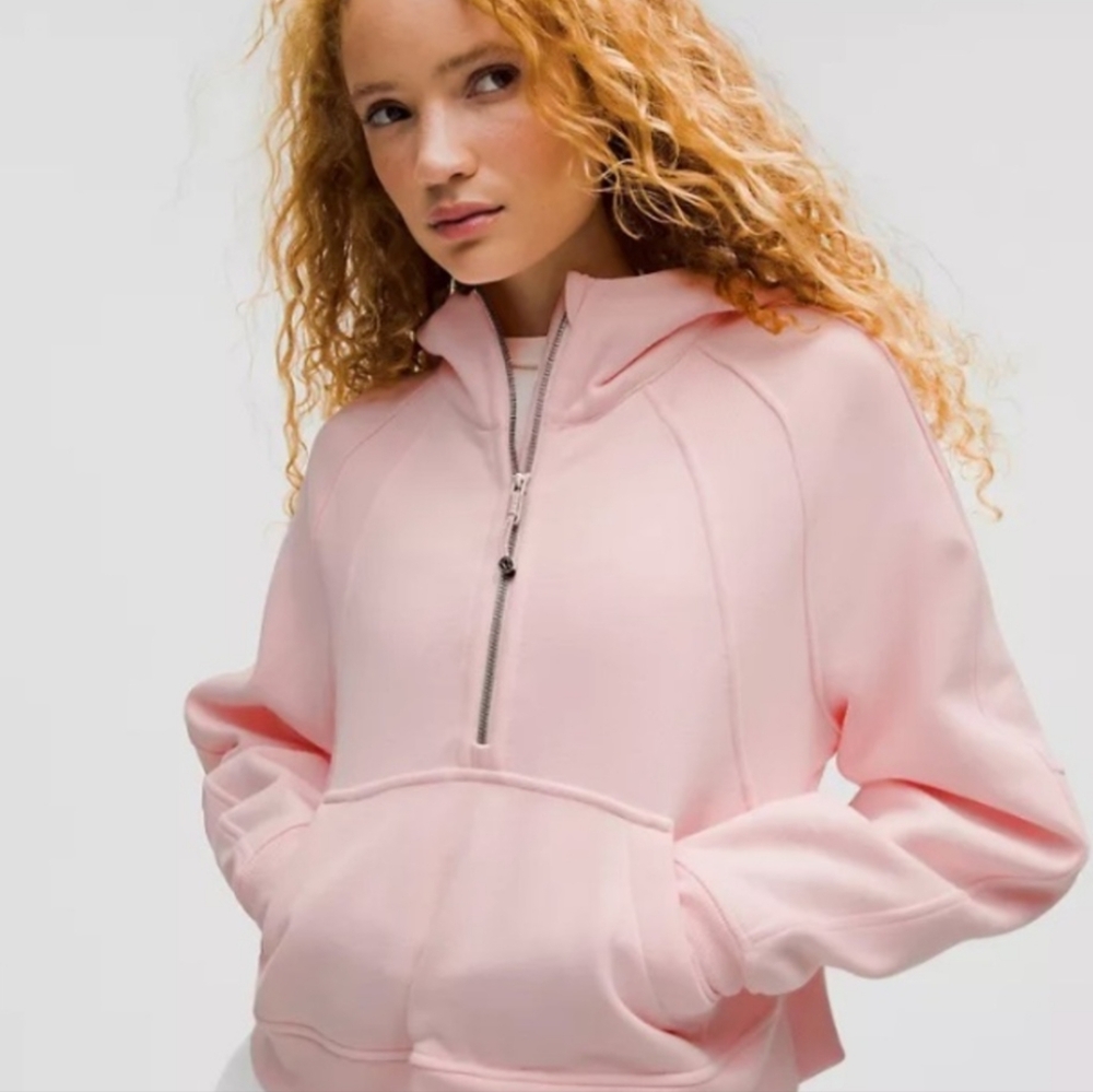 Lululemon Athletica Light Pink Half-Zip Sweatshirt